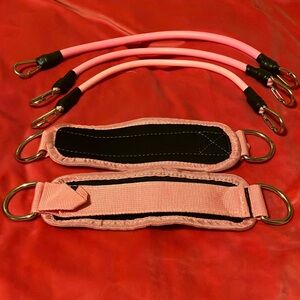 Amazon Pink and Black Ankle Resistance Bands Set